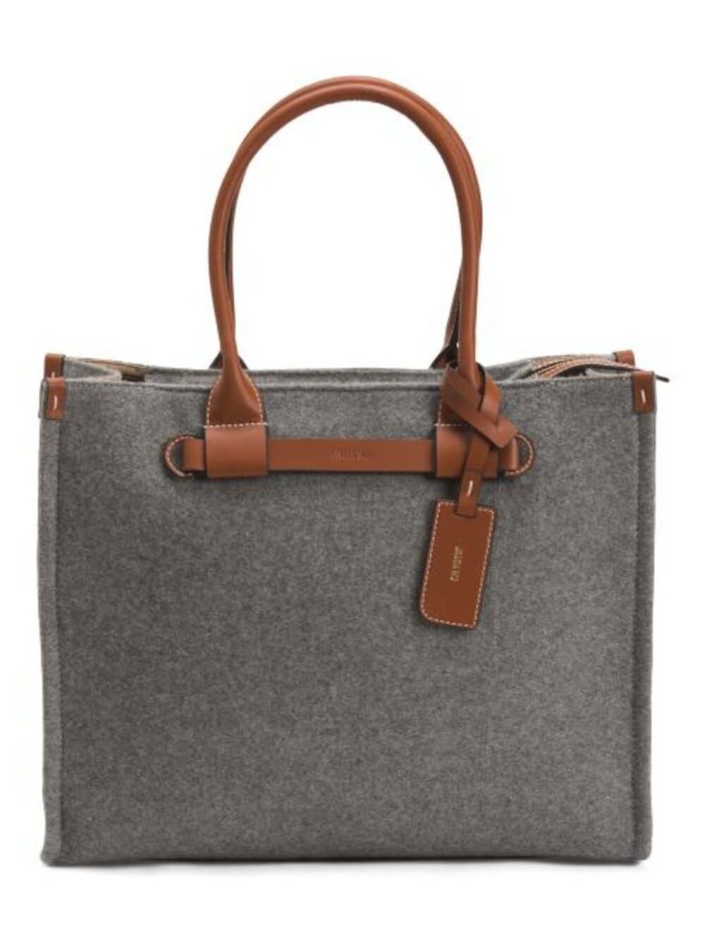 JASON WU Felt Tote With Leather Trim